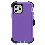 Premium Armor Heavy Duty Case with Clip for iPhone 14 Pro Max 6.7 (Purple/Blue)